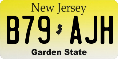 NJ license plate B79AJH