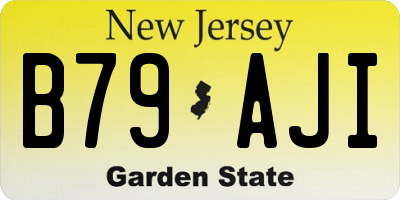 NJ license plate B79AJI