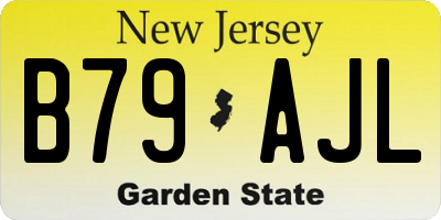 NJ license plate B79AJL