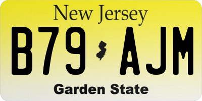 NJ license plate B79AJM