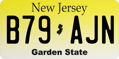 NJ license plate B79AJN