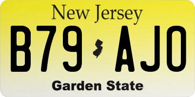 NJ license plate B79AJO