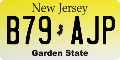 NJ license plate B79AJP