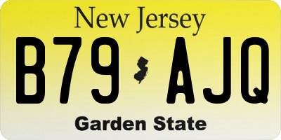 NJ license plate B79AJQ