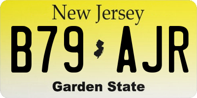 NJ license plate B79AJR