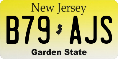 NJ license plate B79AJS