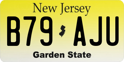 NJ license plate B79AJU