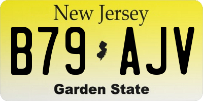 NJ license plate B79AJV