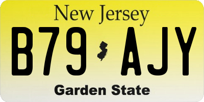 NJ license plate B79AJY