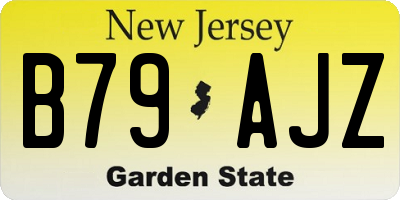 NJ license plate B79AJZ