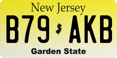 NJ license plate B79AKB