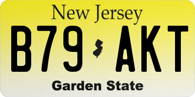 NJ license plate B79AKT