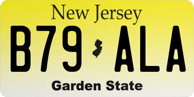 NJ license plate B79ALA