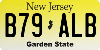 NJ license plate B79ALB