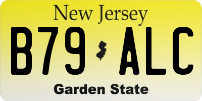 NJ license plate B79ALC