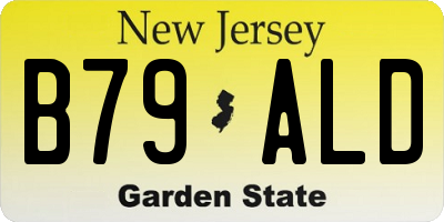 NJ license plate B79ALD
