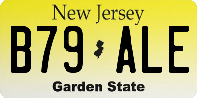 NJ license plate B79ALE