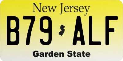 NJ license plate B79ALF