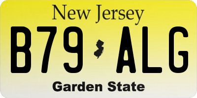 NJ license plate B79ALG