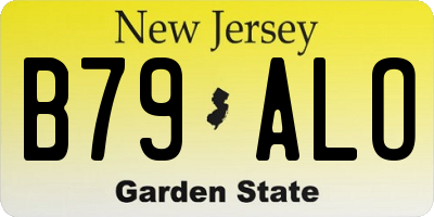 NJ license plate B79ALO