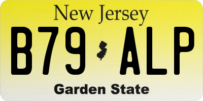 NJ license plate B79ALP