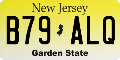 NJ license plate B79ALQ