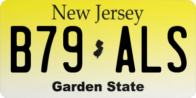 NJ license plate B79ALS