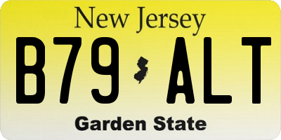 NJ license plate B79ALT