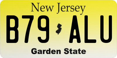 NJ license plate B79ALU