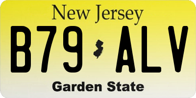 NJ license plate B79ALV