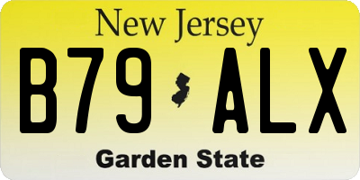 NJ license plate B79ALX