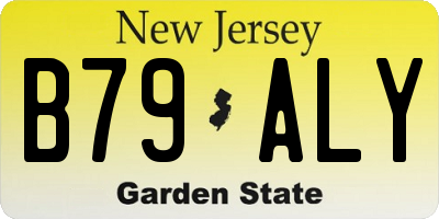 NJ license plate B79ALY