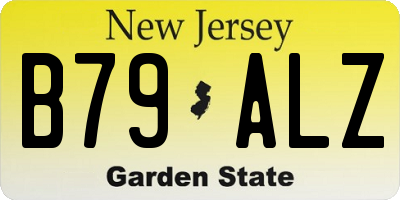 NJ license plate B79ALZ