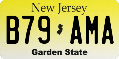 NJ license plate B79AMA