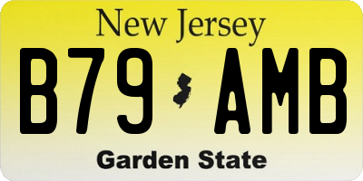NJ license plate B79AMB