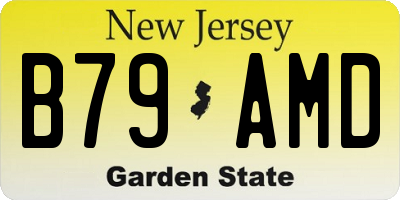 NJ license plate B79AMD