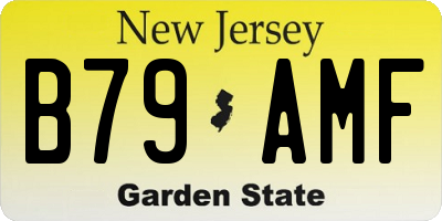 NJ license plate B79AMF