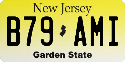 NJ license plate B79AMI