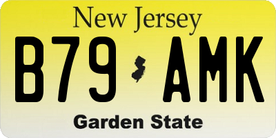 NJ license plate B79AMK
