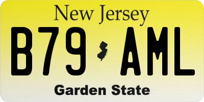 NJ license plate B79AML