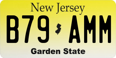 NJ license plate B79AMM