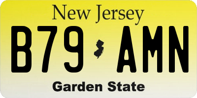 NJ license plate B79AMN