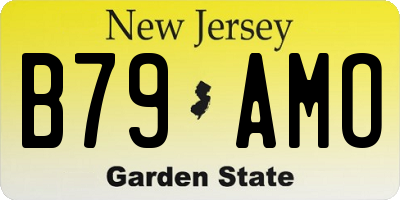 NJ license plate B79AMO