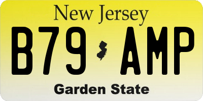 NJ license plate B79AMP