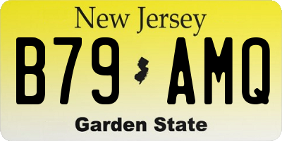 NJ license plate B79AMQ