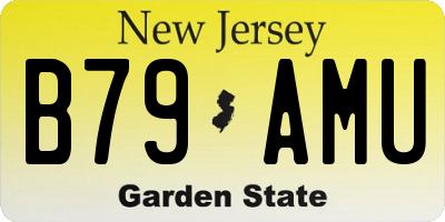 NJ license plate B79AMU