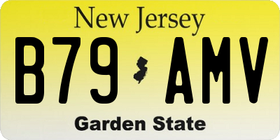 NJ license plate B79AMV