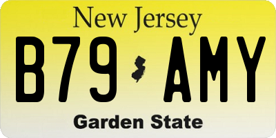 NJ license plate B79AMY