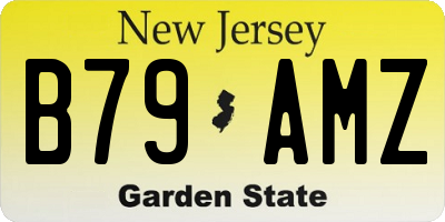 NJ license plate B79AMZ