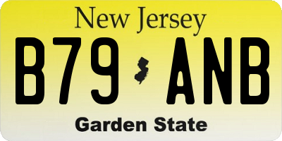 NJ license plate B79ANB